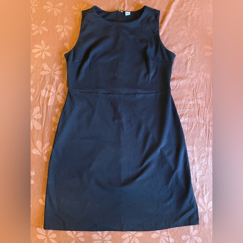 Old Navy Solid Black Thick Tank Midi Dress in Size Large/L